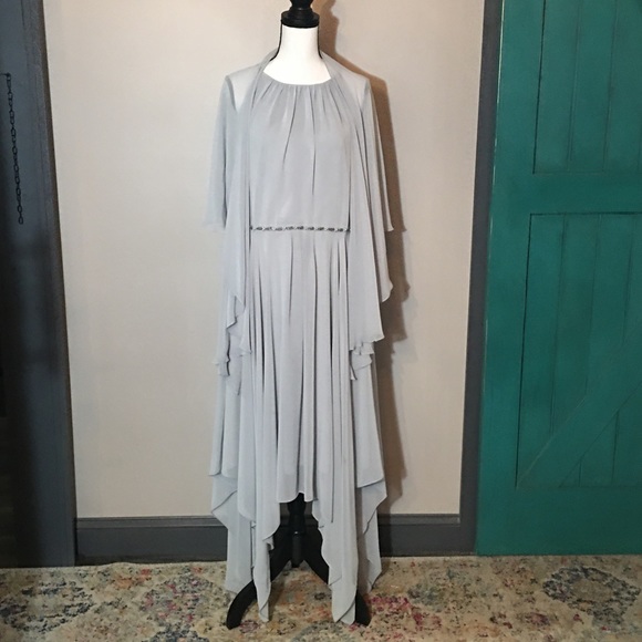SLNY Smoke Blue Dress Size 16 - Picture 1 of 8